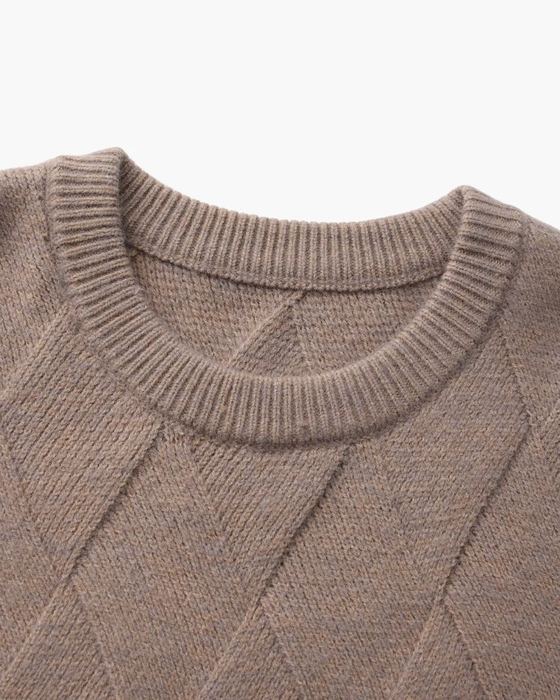 Diamond Knit Crewneck Sweater - Image 11