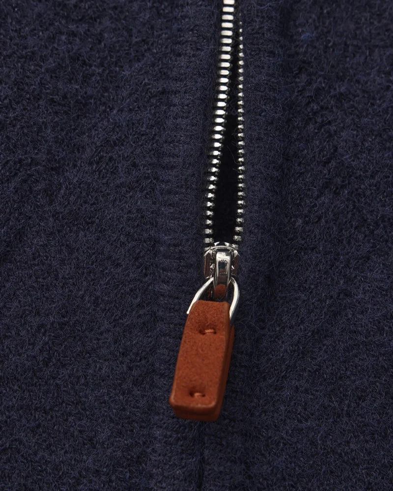 Heritage Diamond Knit Zip Cardigan - Image 13