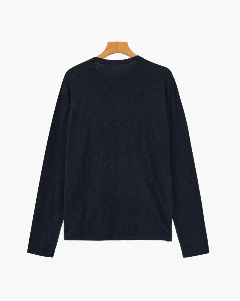 Linen Cotton Essential Crewneck - Image 17