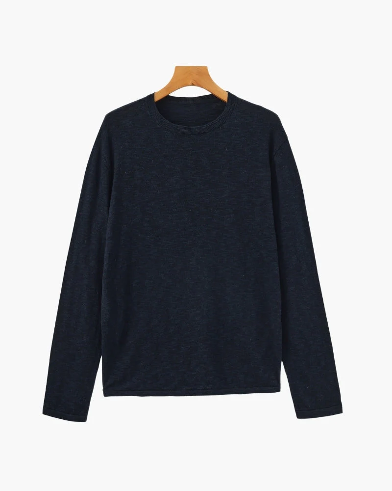Linen Cotton Essential Crewneck - Image 3